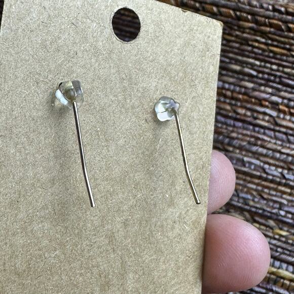 BOGO FREE LONG TRIANGLE GOLD EARRINGS - Picture 5 of 6